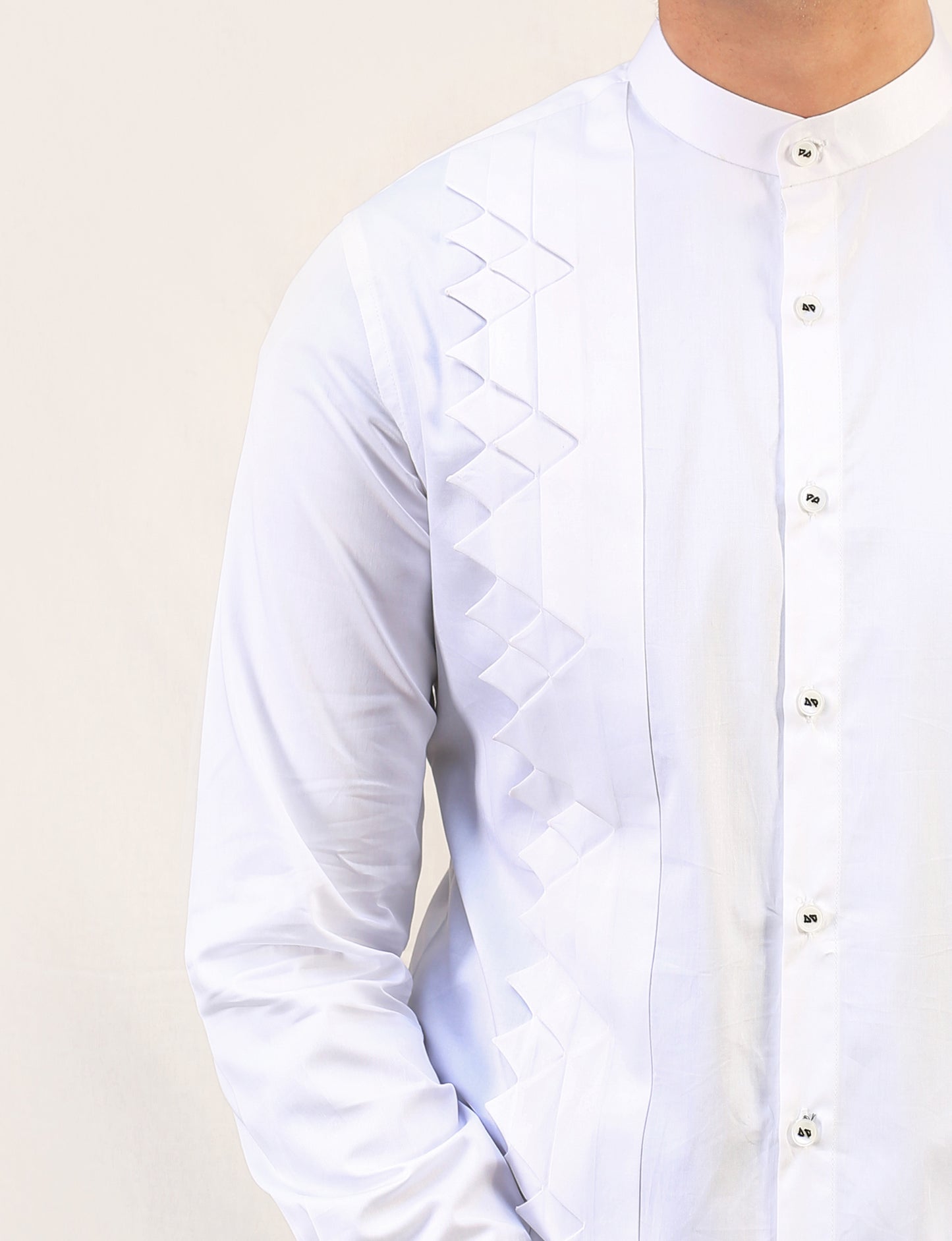 Pyramid Panel Cotton Shirt