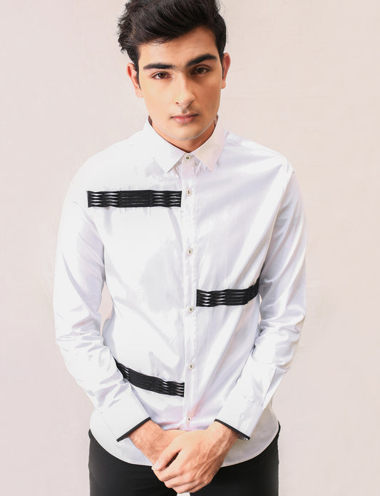 Bar Striped Button Down Shirt