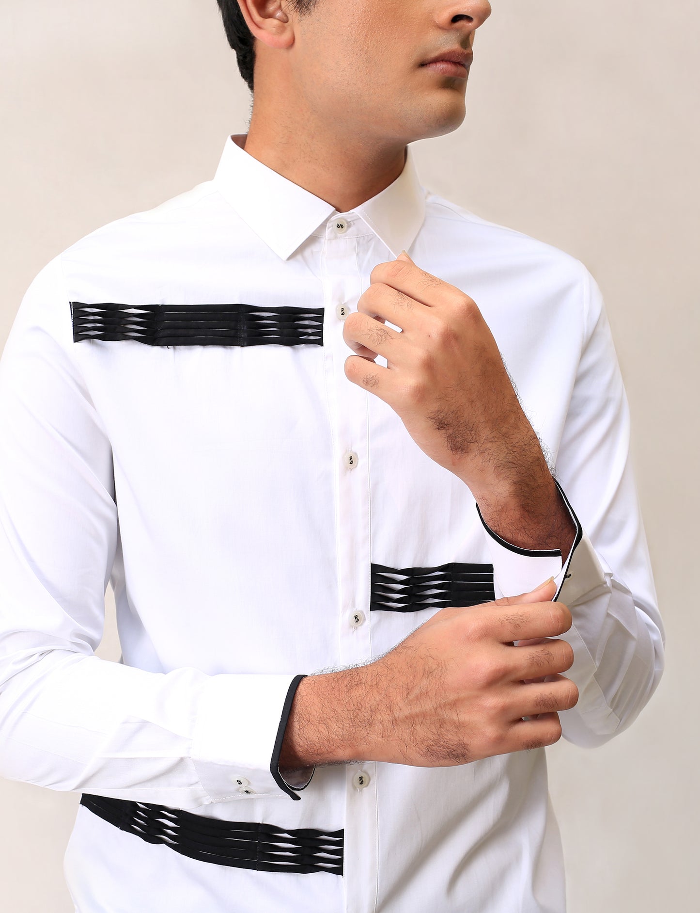 Bar Striped Button Down Shirt