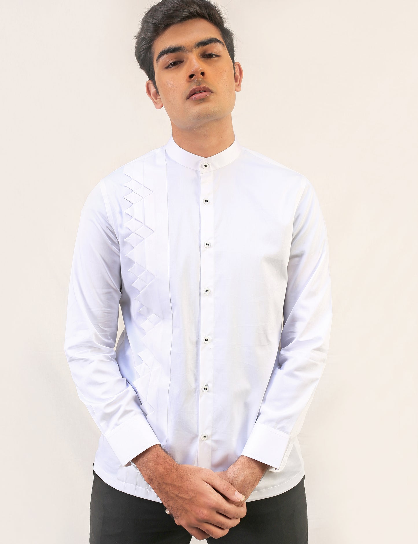 Pyramid Panel Cotton Shirt