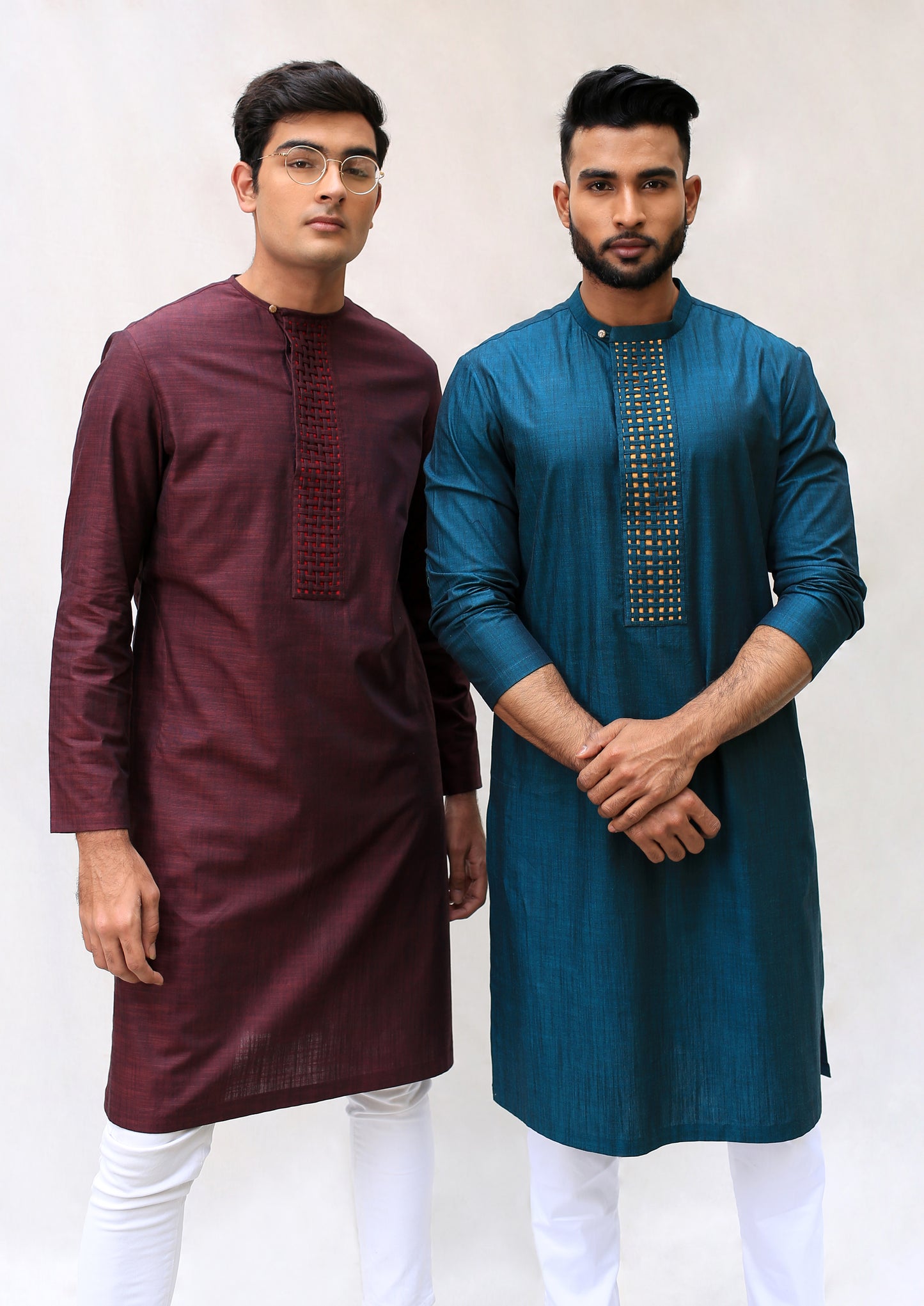 Woven placket Kurta