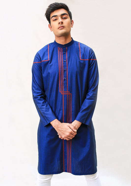 Linear Contrast Kurta