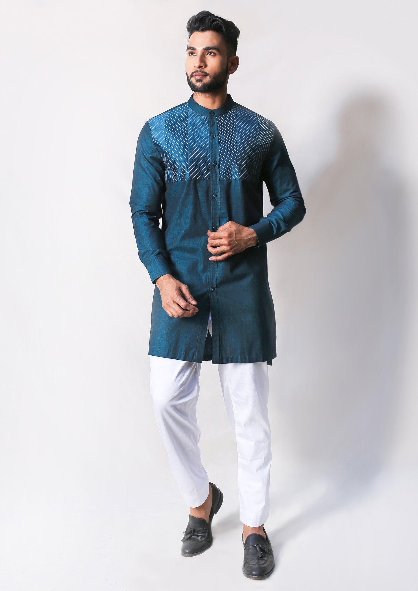 Zig Zag Half n Half Kurta