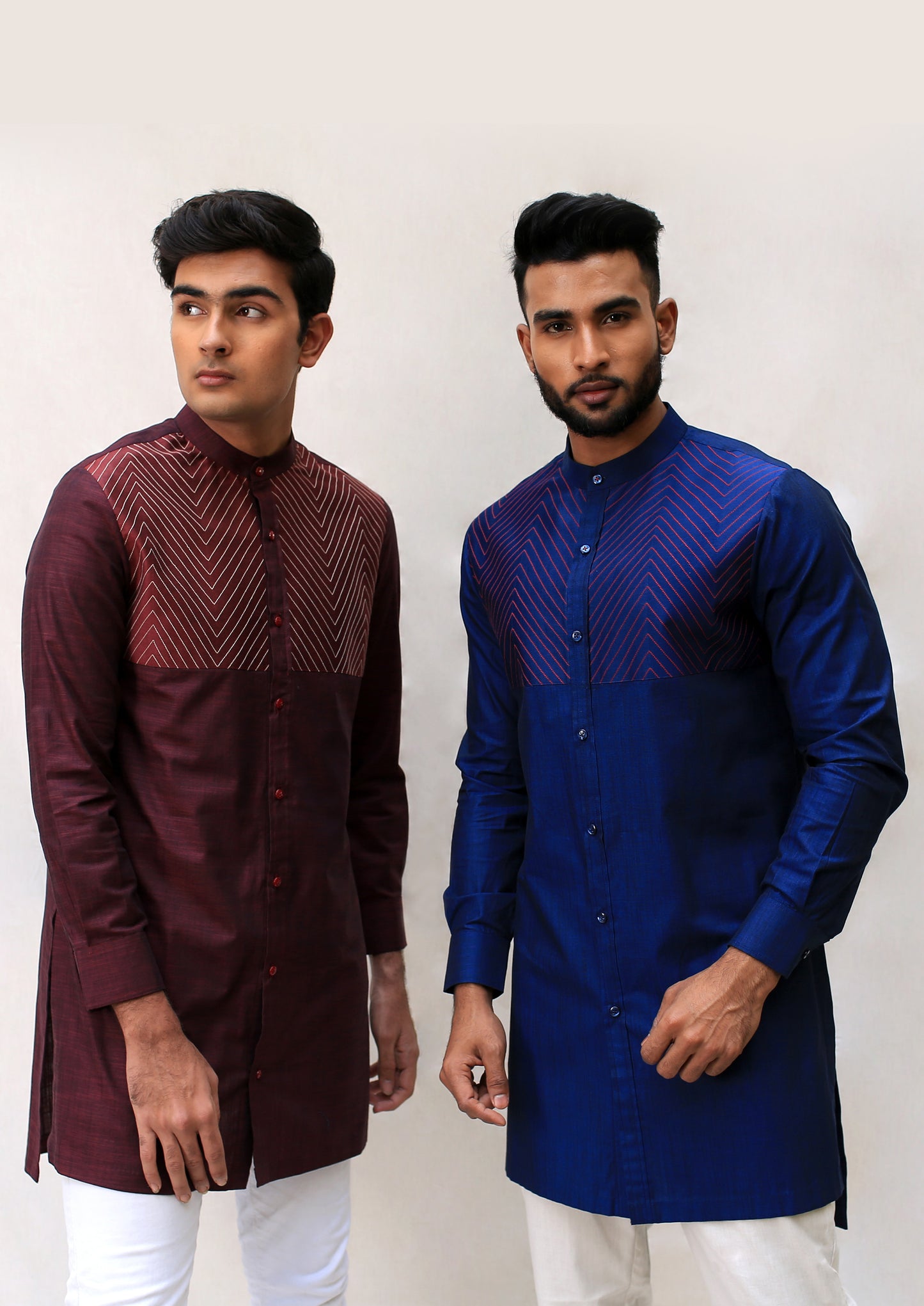 Zig Zag Half n Half Kurta