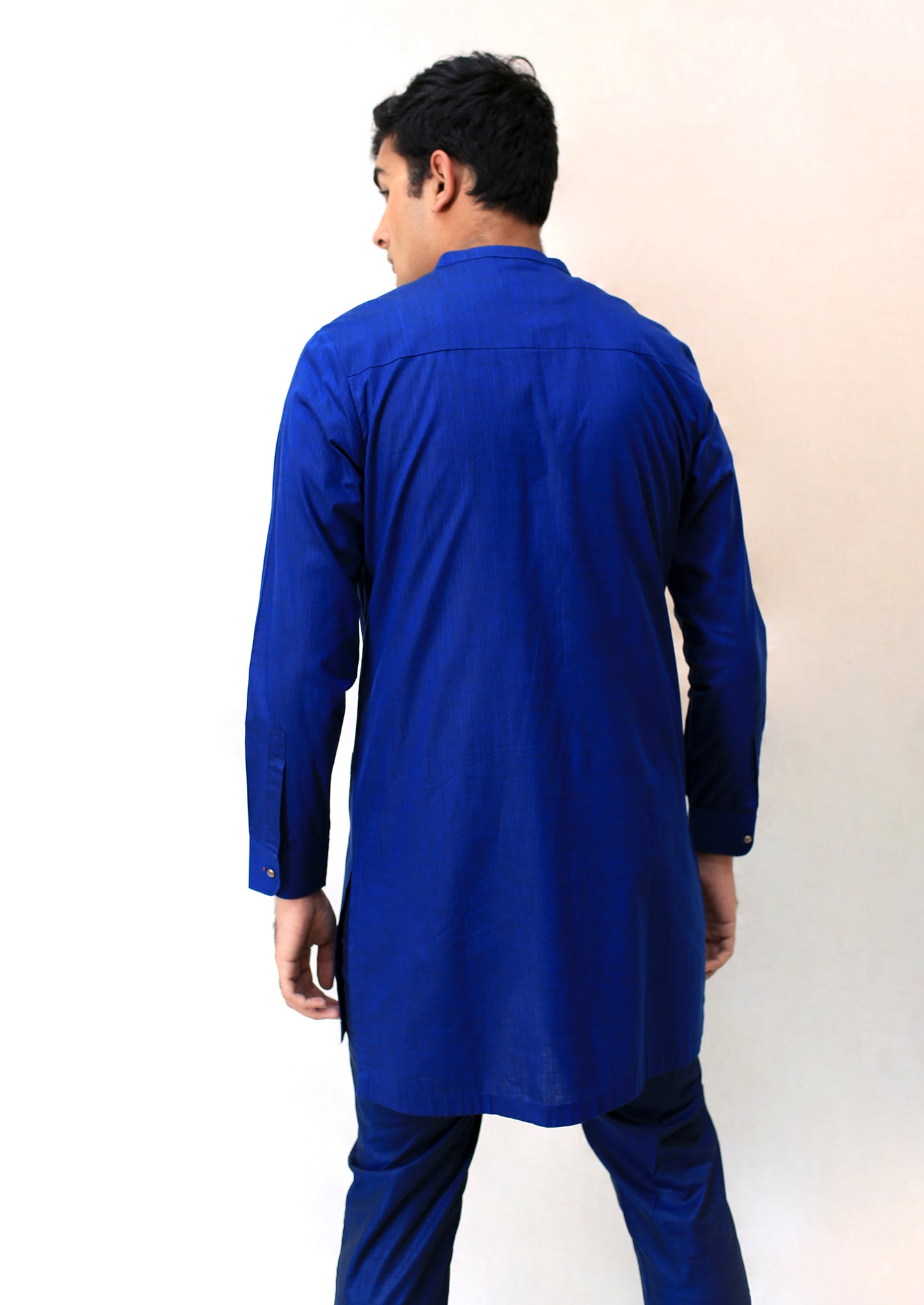 Pleated Bar Kurta with Kantha Detail