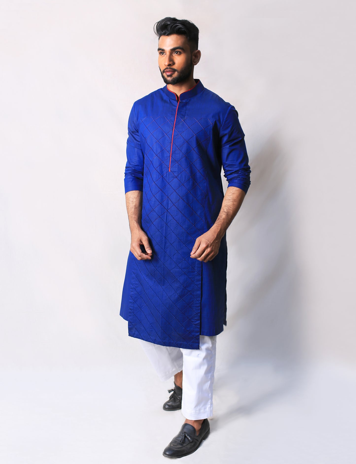 Cross Pintucks Kurta