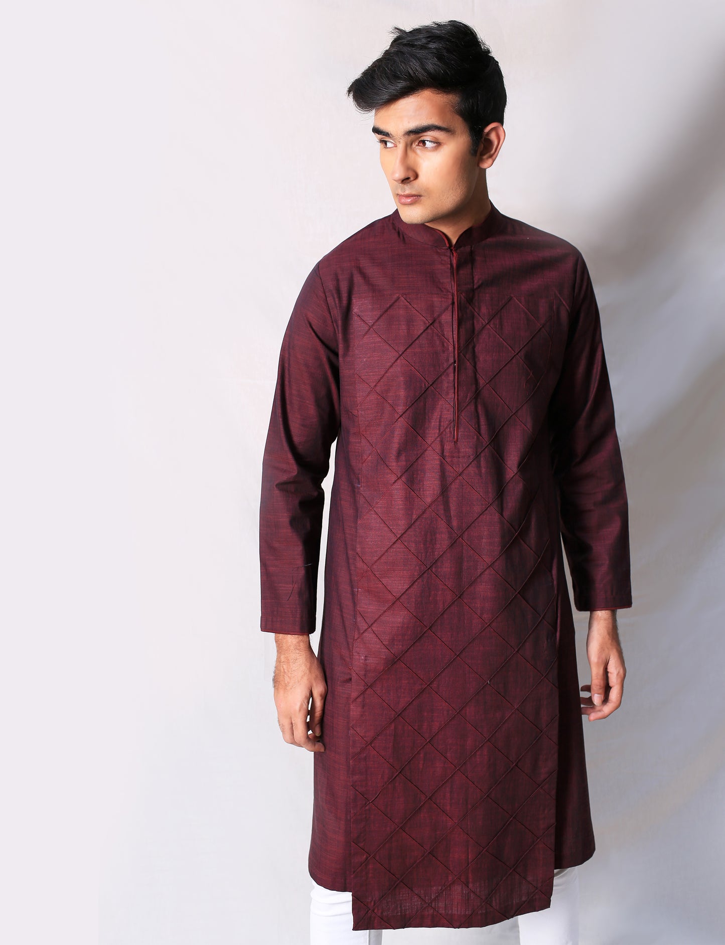 Cross Pintucks Kurta